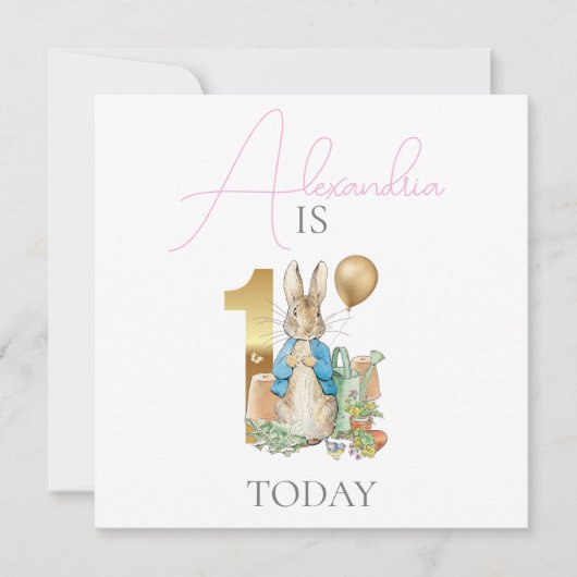 子どもの名前をパーソナライズPeter 1st誕生日 (正面)