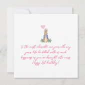 子どもの名前をパーソナライズPeter 1st誕生日 カード (裏面)