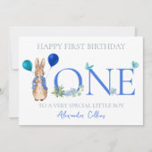 子どもの名前をパーソナライズPeter 1st誕生日 シーズンカード (正面)