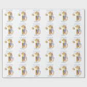 子どもの名前をパーソナライズPeter 1st誕生日 ラッピングペーパー (フラット)