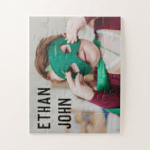 子どもの名前を写したかわいい幼児の写真 ジグソーパズル (縦)