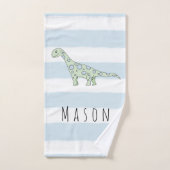 子どもの名前を持つ少年のドードル恐竜 バスタオルセット (ハンドタオル)