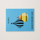 子どもの名前を持つ熱気球パズル。 ジグソーパズル (横)