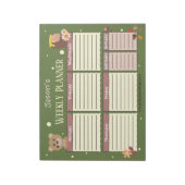 子どもの名前ウィークリープランナーwith Bear ノートパッド (回転)