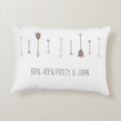 子どもの名前聖なる書物、 経典の矢印付き詩 アクセントクッション (裏面)