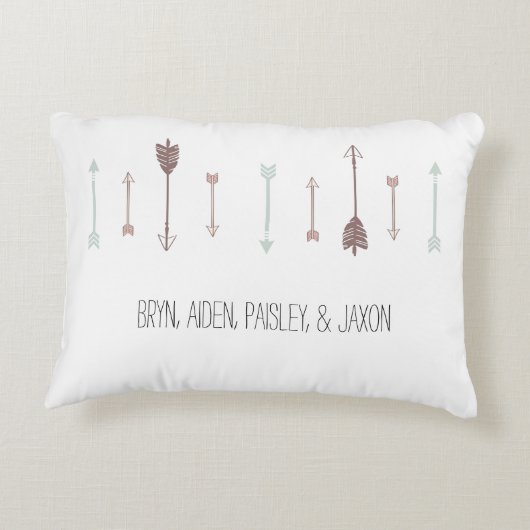 子どもの名前聖なる書物、 経典の矢印付き詩 アクセントクッション (裏面)