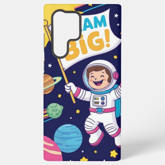 子どもの宇宙飛行士と夢を大きく SAMSUNG GALAXYケース (裏面)