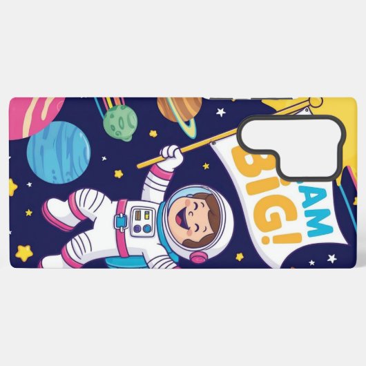 子どもの宇宙飛行士と夢を大きく SAMSUNG GALAXYケース (裏面横)