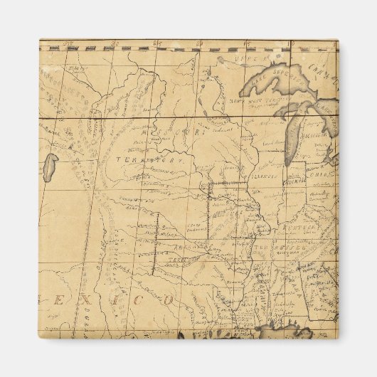 子どもの州の地図統一された マグネット (正面)