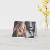 子どもの手と父の手のカード カード (黄色い花)