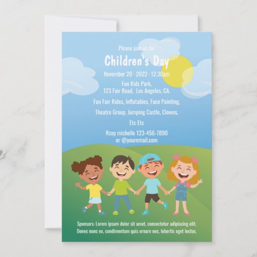 子どもの日 招待状 (正面)