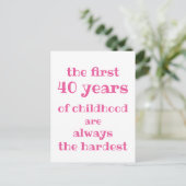 子どもの最初の40年間が最も難しい ポストカード (スタンド正面)