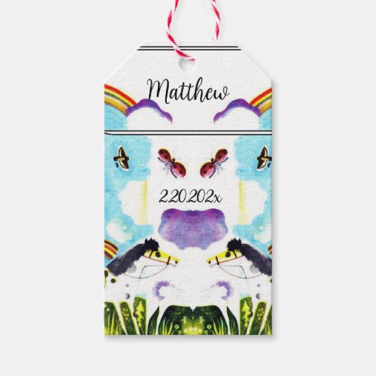 子どもの本のしおり、かわいいプレゼントラベル|過去記事 ギフトタグ (正面)