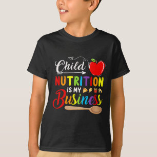 子どもの栄養は私のビジネスにかわいいリンゴに戻る Tシャツ