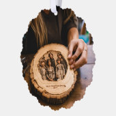 子どもの版木、銅版、版画を見下ろす人 オーナメントカード (左)