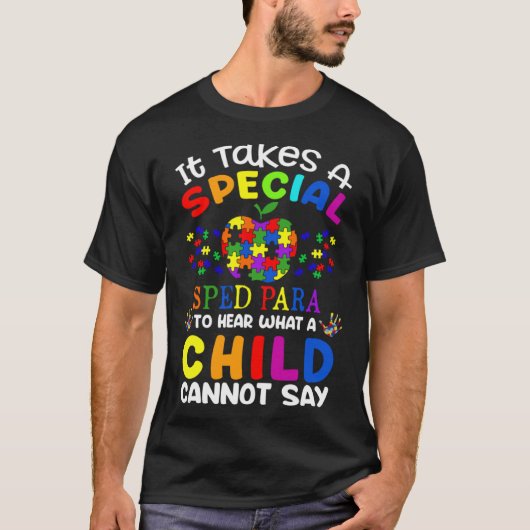 子どもの特別支援教育の声を聴くには特別な支援員が必要 Tシャツ (正面)