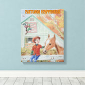 子どもの秋のキャンバス印刷 キャンバスプリント (インサイチュ (ウッドフロア))