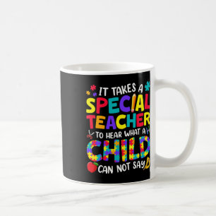 子どもの自閉症が起こっていることを聞くための特別な先生 コーヒーマグカップ