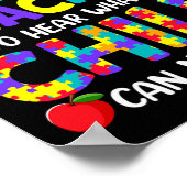 子どもの自閉症が起こっていることを聞くための特別な先生 ポスター (角)