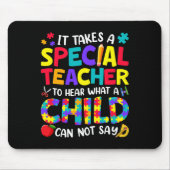 子どもの自閉症が起こっていることを聞くための特別な先生 マウスパッド (正面)