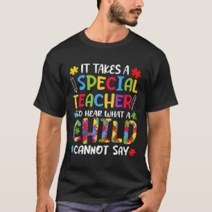子どもの自閉症意識を聞くための特別先生 Tシャツ