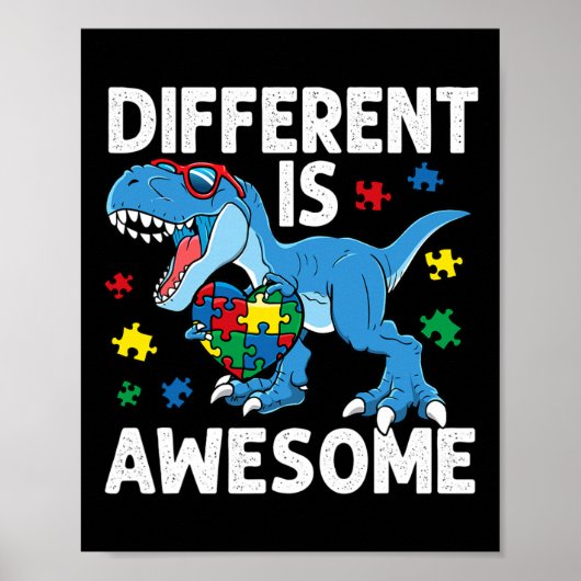 子どもの自閉症違うは恐竜素晴らし自閉症 ポスター (正面)