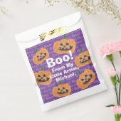 子どもの芸術作品で宝物を作る | カボチャ フェイバーバッグ (封をした状態)