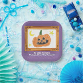 子どもの芸術作品で宝物を作る | カボチャ ペーパープレート (パーティー)