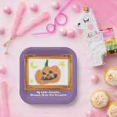 子どもの芸術作品で宝物を作る | カボチャ ペーパープレート (パーティー)