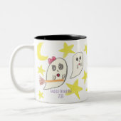 子どもの芸術作品で宝物を作る | ゴースト ツートーンマグカップ (左)