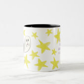 子どもの芸術作品で宝物を作る | ゴースト ツートーンマグカップ (中央)