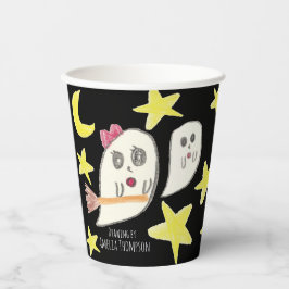 子どもの芸術作品で宝物を作る | ゴースト 紙コップ