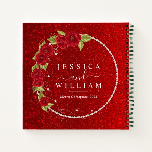 子どもの芸術作品のクリスマスメモリーブック ノートブック (裏面)