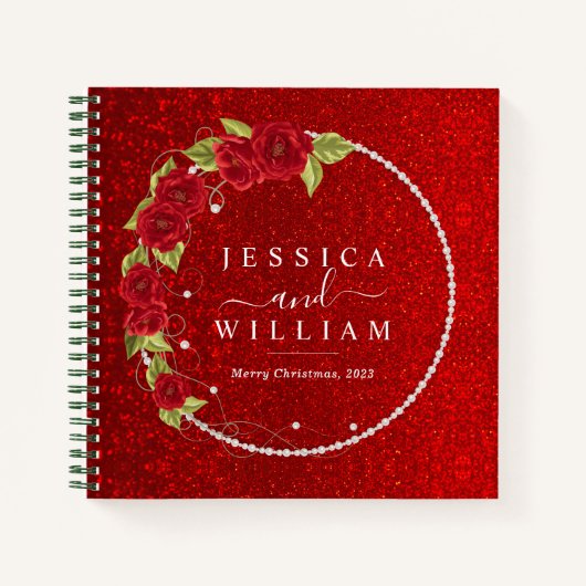 子どもの芸術作品のクリスマスメモリーブック ノートブック (正面)