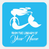 子どもの蔵書票シールから スクエアシール (正面)