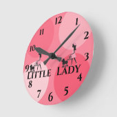 子どもの表情コレクションガール ラウンド壁時計 (傾斜)