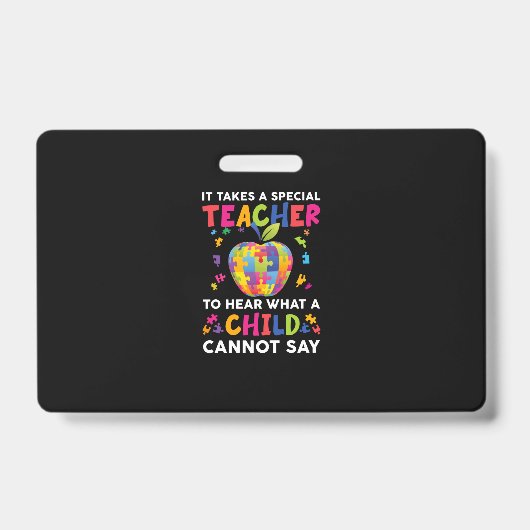 子どもの話を聞くには特別な先生が必要だ バッジ (正面)