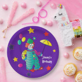 子どもの誕生日パーティーバルーンとピエロハッピー ペーパープレート (パーティー)