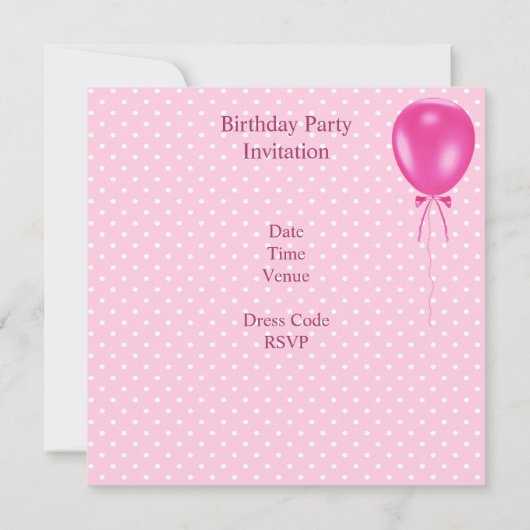 子どもの誕生日パーティー猫たち犬風船 招待状 (裏面)