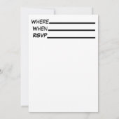 子どもの誕生日招待状スーパーヒーローが集まる 招待状 (裏面)