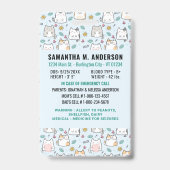 子どもの識別かわいい猫の子たち写真の緊急事態 バッジ (裏面)