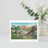 子どもの遊び場の表示 ポストカード (スタンド正面)