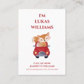 子どもの遊び日のかわいいママ呼び出しカード 名刺 (裏面)