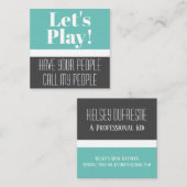 子どもの遊び日のカードモダン スクエア名刺 (正面/裏面)