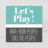 子どもの遊び日のカードモダン スクエア名刺 (正面)