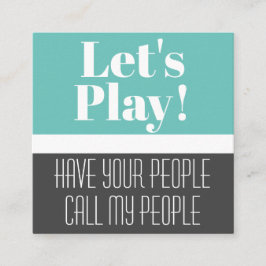 子どもの遊び日のカードモダン スクエア名刺