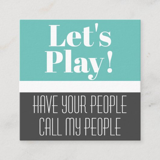 子どもの遊び日のカードモダン スクエア名刺 (正面)