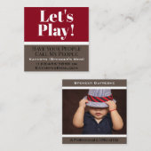 子どもの遊び遊心が「レッツ」 スクエア名刺 (正面/裏面)