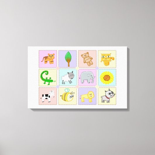 子どもの遊び キャンバスプリント (正面)