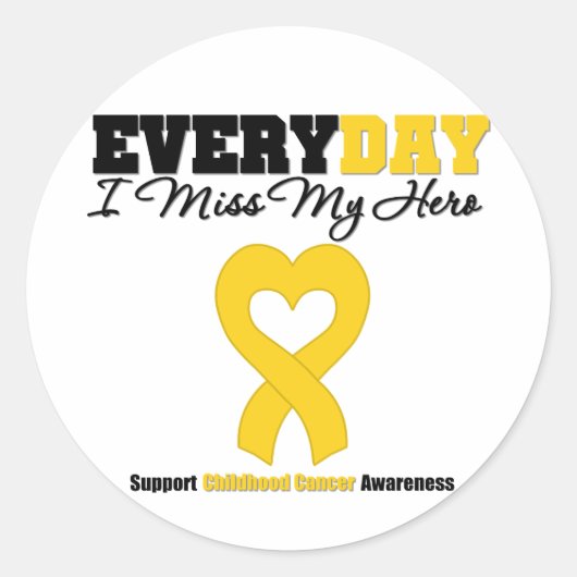 子どもの頃の癌恋しく思毎日私の英雄 ラウンドシール (正面)